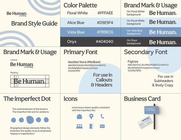 be human counseling brand identity design