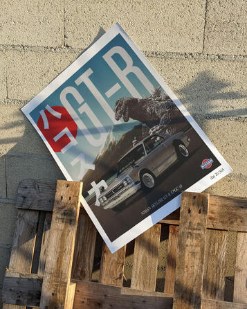 nissan gt-r poster