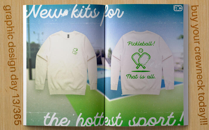 peanuts pickleball crewneck