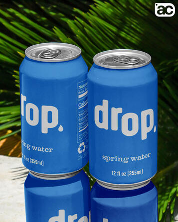 branded canned water