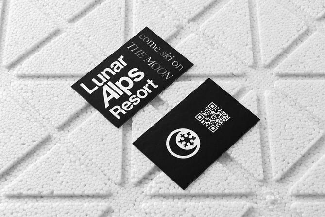 moon skiing company business card