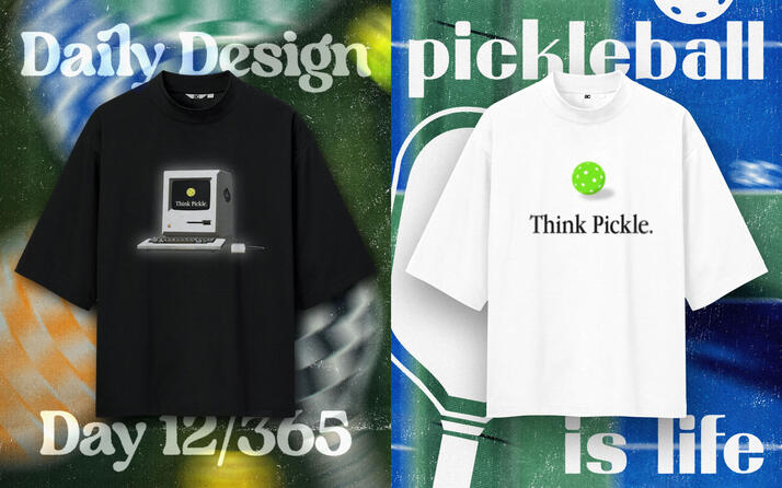 pickleball "Think Pickle." tee